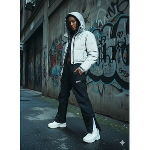 Swix‎ Womens XL Black Athletic Training Pants Full Side Zip Warmup Gorpcore